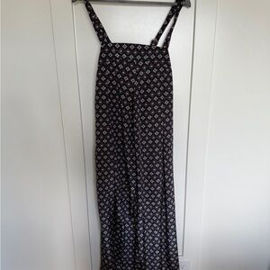 Black Patterned Jumpsuit